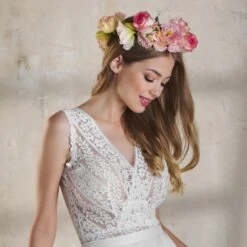 Body Mariée Dentelle Bohème Encolure V Tulipe