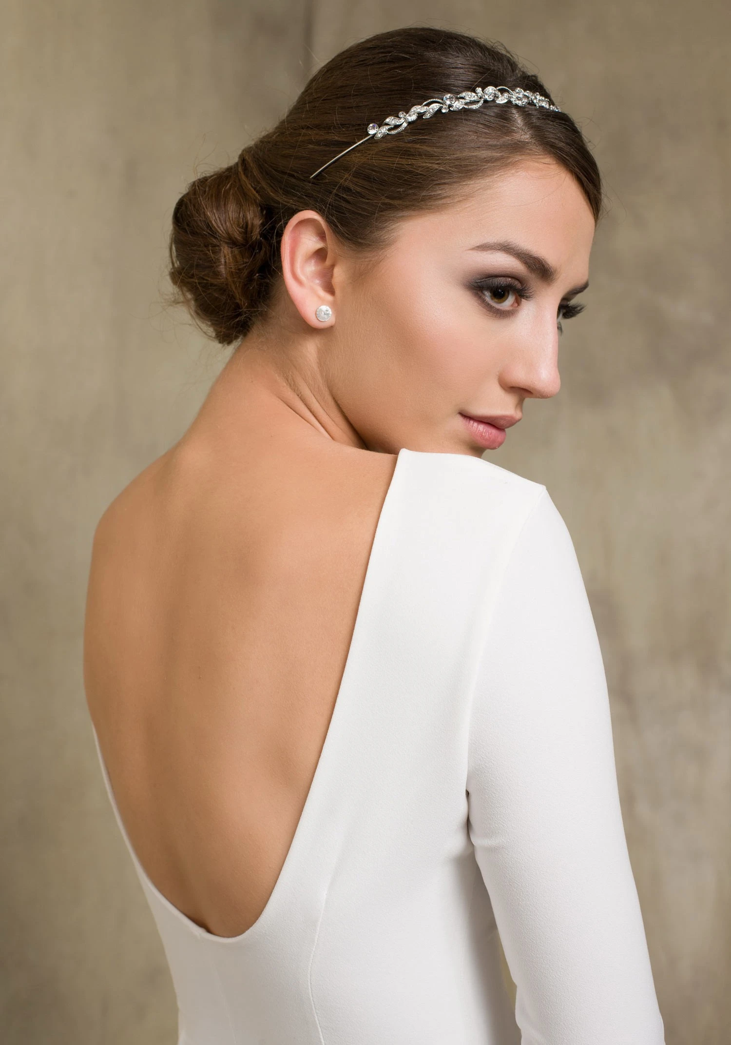 Body Mariage Manches Longues En Crêpe Amaryllis – Image 2