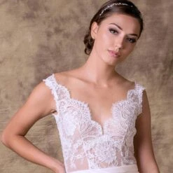 Body Mariée Illusion Sans Manches Dentelle Orchidée