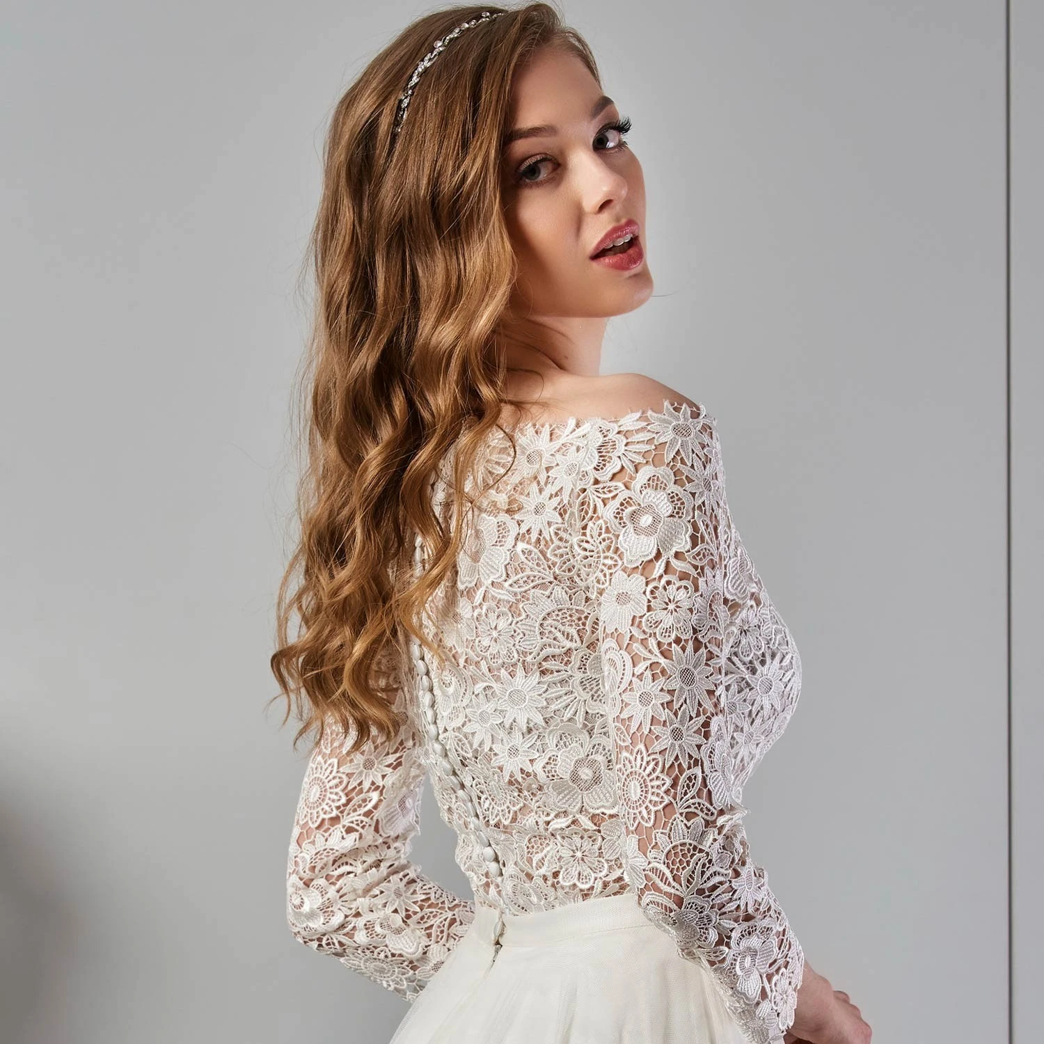 Body Mariage Dentelle Manches 3/4 Jasmin – Image 2