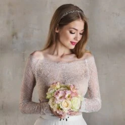 Body Mariage Manches Longues Dentelle Française Statice