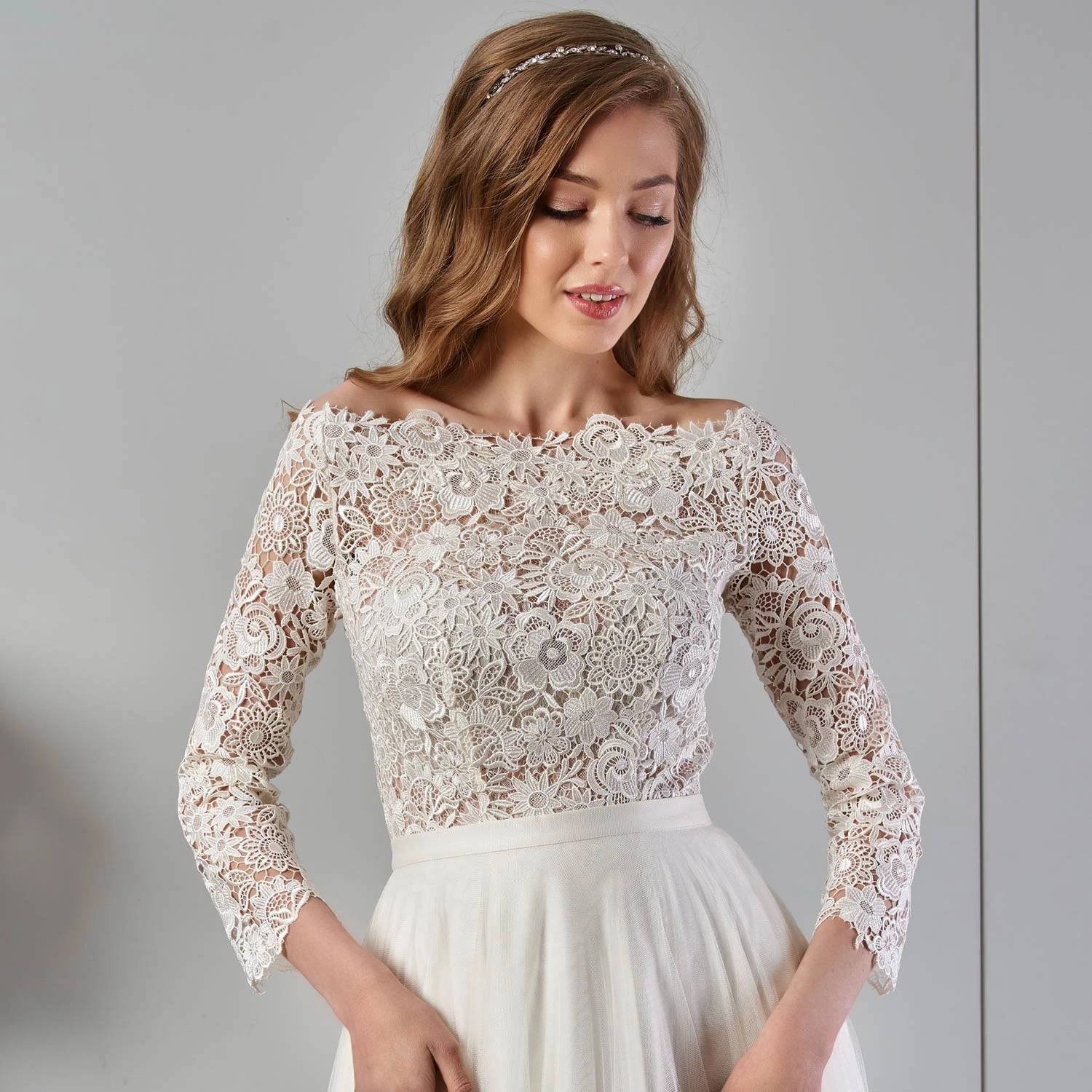 Body Mariage Dentelle Manches 3/4 Jasmin