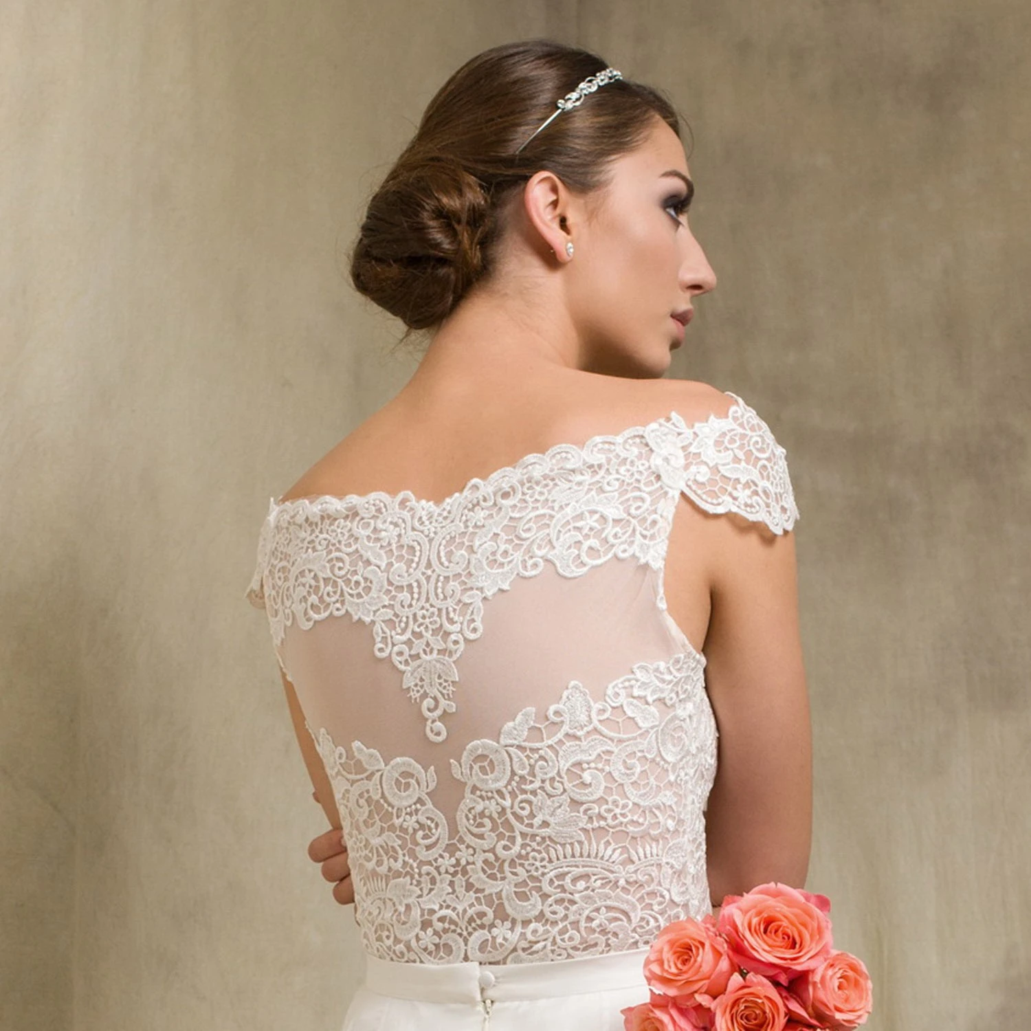 Body Mariée Dentelle Manches Courtes Hortensia – Image 2