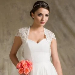 Boléro Mariage Dentelle Et Sequins Perla
