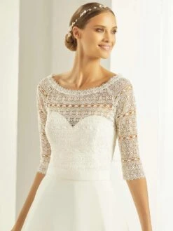 Boléro Mariée Dentelle Bohème Manches 3/4 Daphne