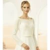 Boléro Mariée Effet Cachemire E325 Bianco Evento