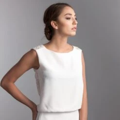 Bolero Mariage Mousseline Et Dentelle Allegra