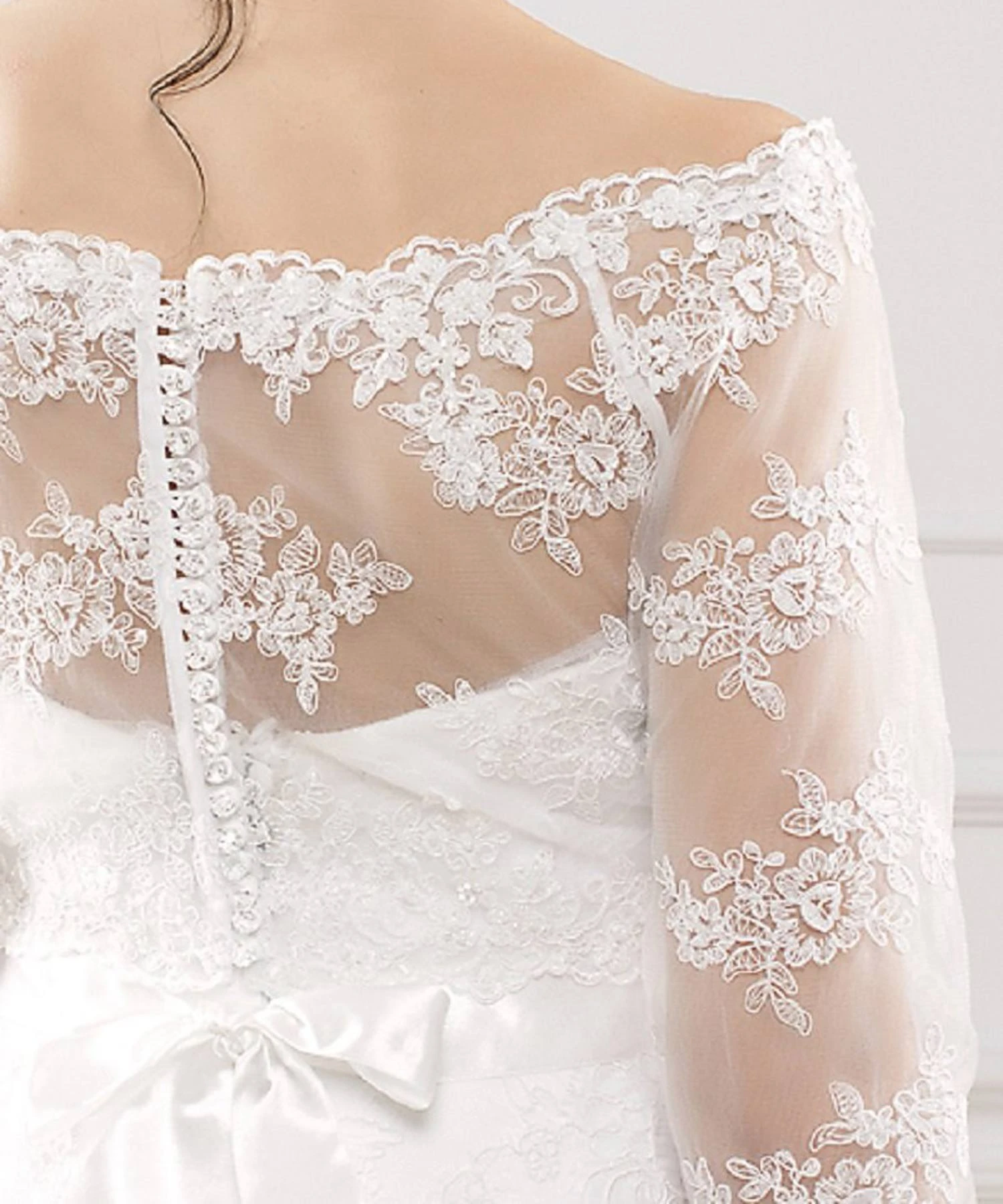 Boléro Mariage Dentelle Manches 3/4 Alessia – Image 2