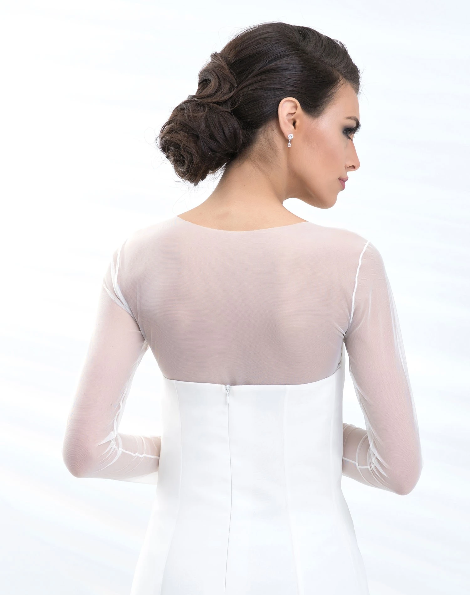 Top Mariée Tulle Manches Longues Celia – Image 2