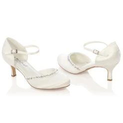 Chaussure Mariage Satin Avec Bordure Cristal Adele