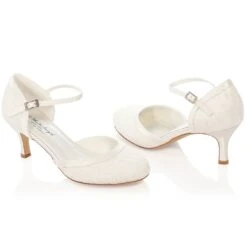 Chaussure Mariage Dentelle Ivoire Ou Blanc à Bride Daisy