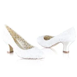 Chaussures De Mariée Dentelle Talon Moyen Mable