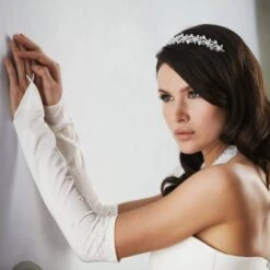 Gants De Mariage Longs Avec Sequins Et Perles Mirella