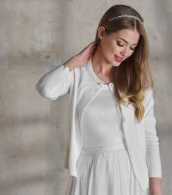 Gilet De Mariée Ivoire En Coton Calista