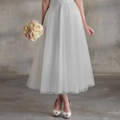 Jupe Mariée Bohème à Pois Apolline (longue, Mi Longue Ou Courte)