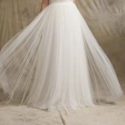 Jupe De Mariage En Tulle Fluide Adèle (longue, Mi Longue Ou Courte)