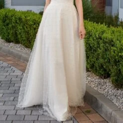 Jupe Mariée Longue à Tulle Ivoire Perlé Lana