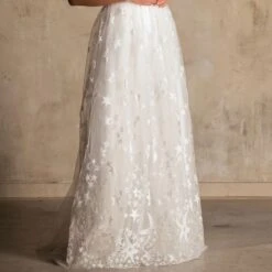 Jupe Mariée Longue Brodées D'étoiles Adonise
