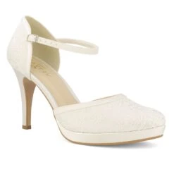 Chaussures Mariage Dentelle Et Semelles Compensées Maya Avalia