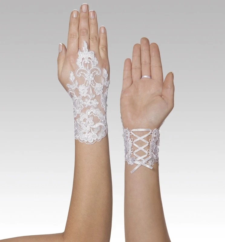 Mitaines Mariée En Dentelle à Nouer Alba