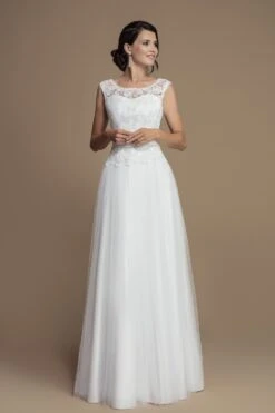 Robe De Mariée Bustier Dentelle Et Jupe En Tulle Charis