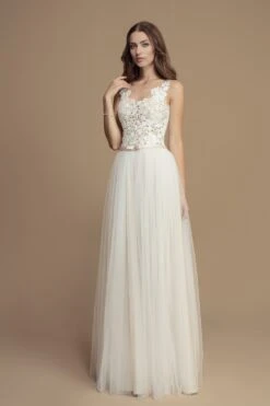 Robe De Mariée Princesse Décolleté Illusion Dentelle Julia