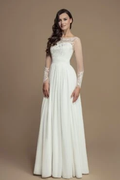 Robe De Mariage Princesse Manche Longue Tulle Et Dentelle Nemesis