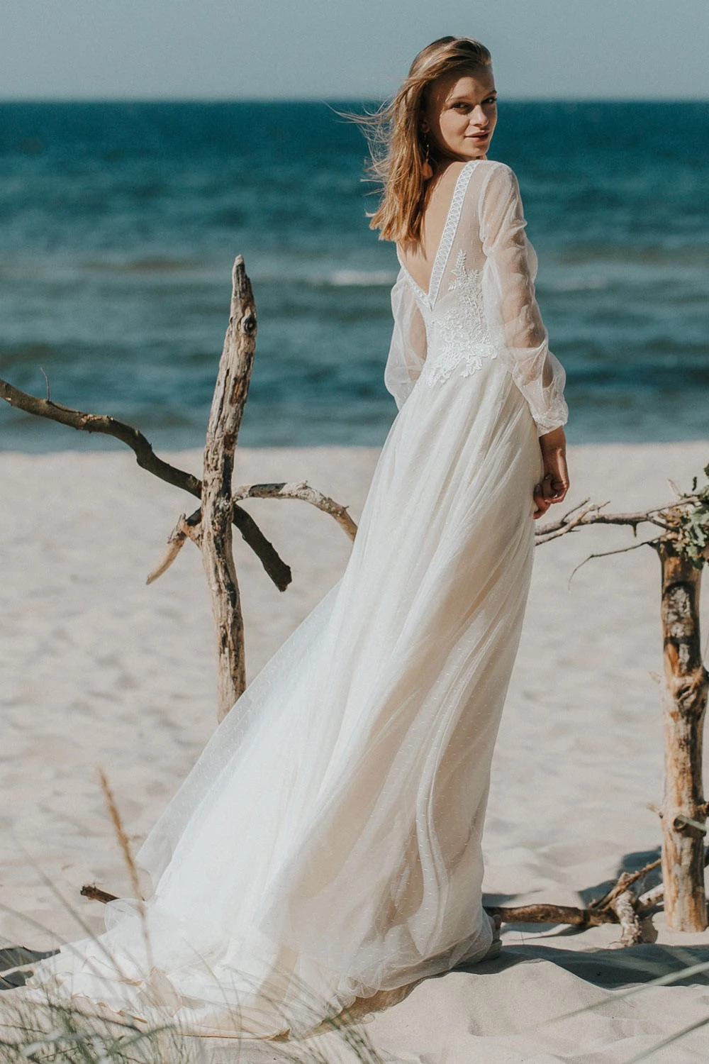 Robe De Mariée Bohème Manches Longues Ananké – Image 2