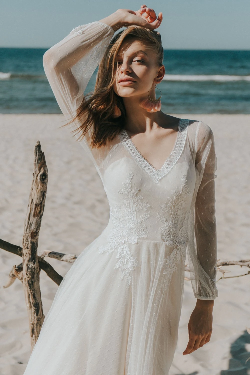 Robe De Mariée Bohème Manches Longues Ananké – Image 3