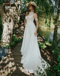 Robe Mariage Bohème Mousseline Et Dentelle Bérénice