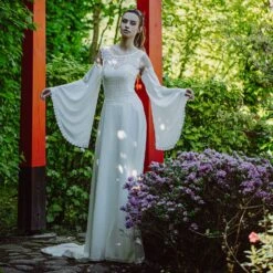 Robe De Mariée Dentelle Boho Et Mousseline Appoline