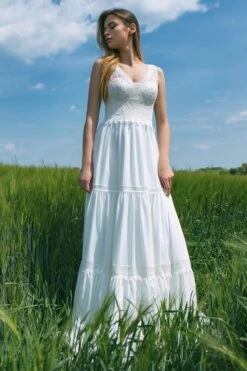 Robe De Mariée Bohème Mousseline Et Dentelle Boho Lyssa