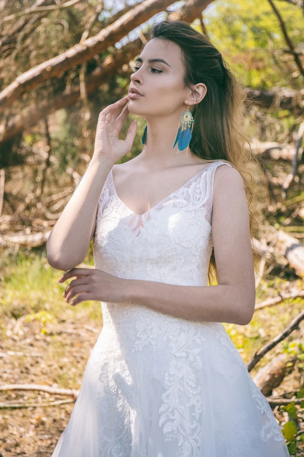 Robe De Mariée Princesse Dentelle Avec Bretelles Despina – Image 2