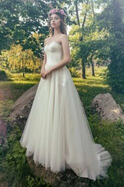 Robe De Mariée Princesse Dentelle à Bustier Cœur Danaé