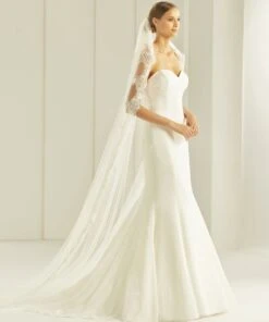 S280 - Bianco Evento Voile En Dentelle Guipure