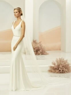 S371 Bianco Evento - Voile Bordure Basse En Dentelle