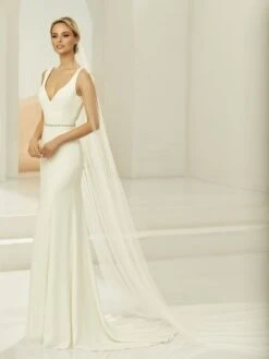 S382 Bianco Evento - Voile Mariée 51 Cristaux Swarovski