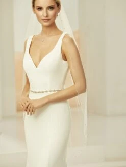 S386 Bianco Evento - Voile Mariage 40 Cristaux Swarovski