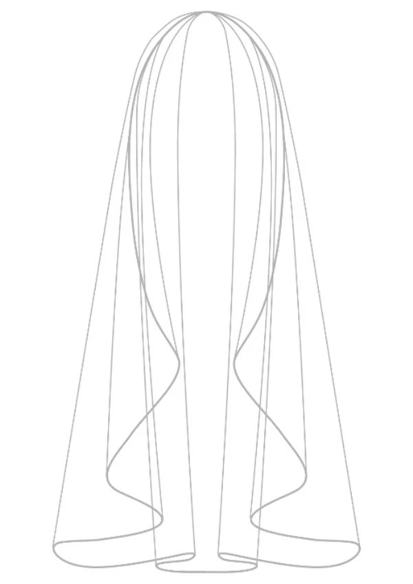 Voile De Mariée Mi Long Dentelle Et Perles Caterina – Image 3