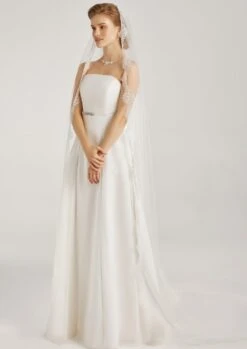 Voile Mariée Ivoire Très Long Dentelle Française Luana