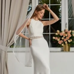 Voile De Mariage Bohème Mi Long En Dentelle Valéria