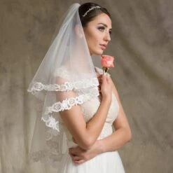 Voile Mariage à Rabat Dentelle Et Sequins Elodie