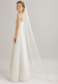 Voile De Mariée Bordure Basse En Dentelle Ivoire Xalina