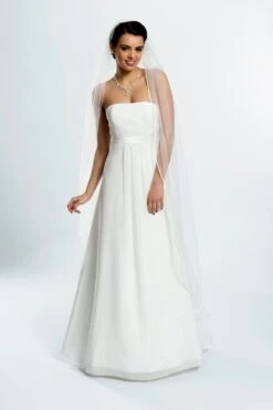 Voile De Mariage Long Bordure Satin Jacinta