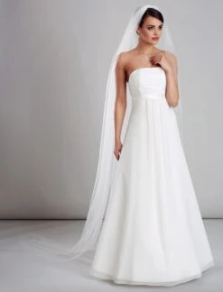 Voile De Mariée Très Long Perles Et Strass Swarovski Delfina