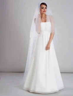 Voile De Mariage Très Long Avec Cristal Swarovski Elettra